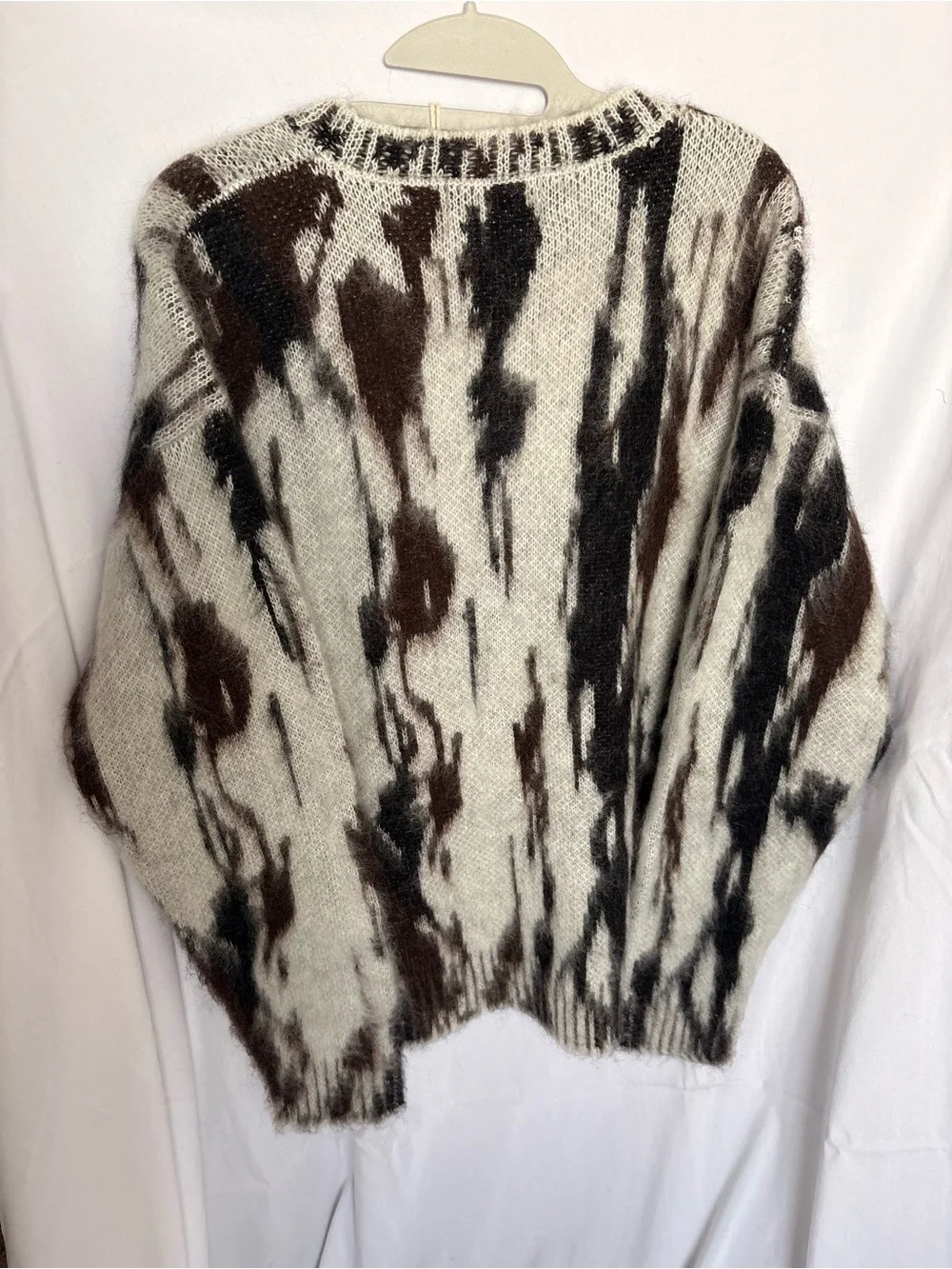 NWT Denim Tears Camo Mohair Crewneck 'White' Size L - Picture 2 of 7